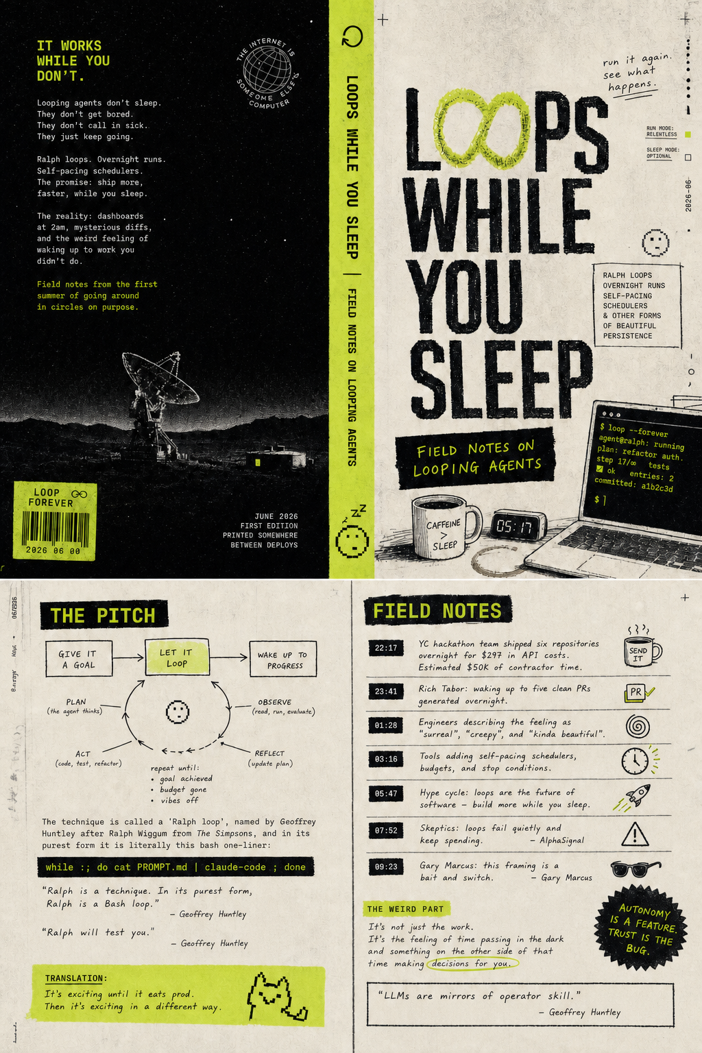 Loops While You Sleep zine, made with ZineMaker